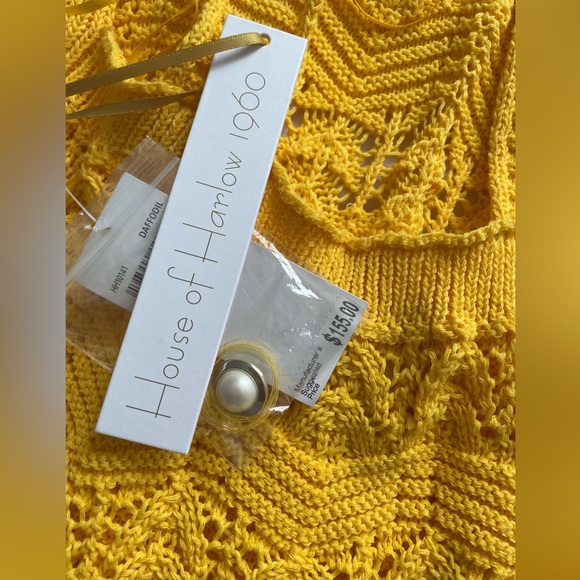 House of Harlow 1960 Dresses & Skirts - SOLD. NWT House of Harlow 1960 Crochet knit dress in daffodil 🌼 yellow